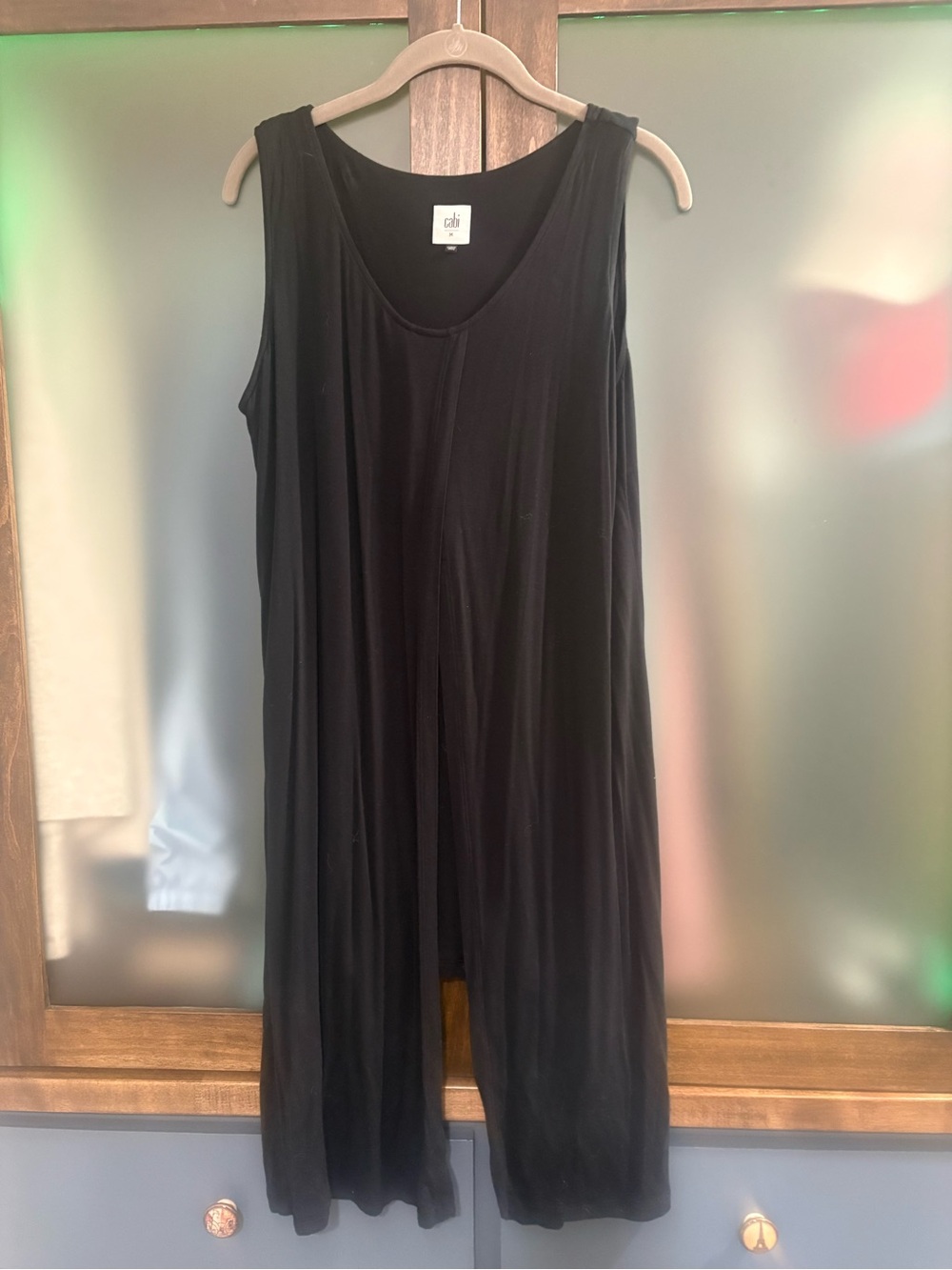 Cabi black womens sleeveless tunic